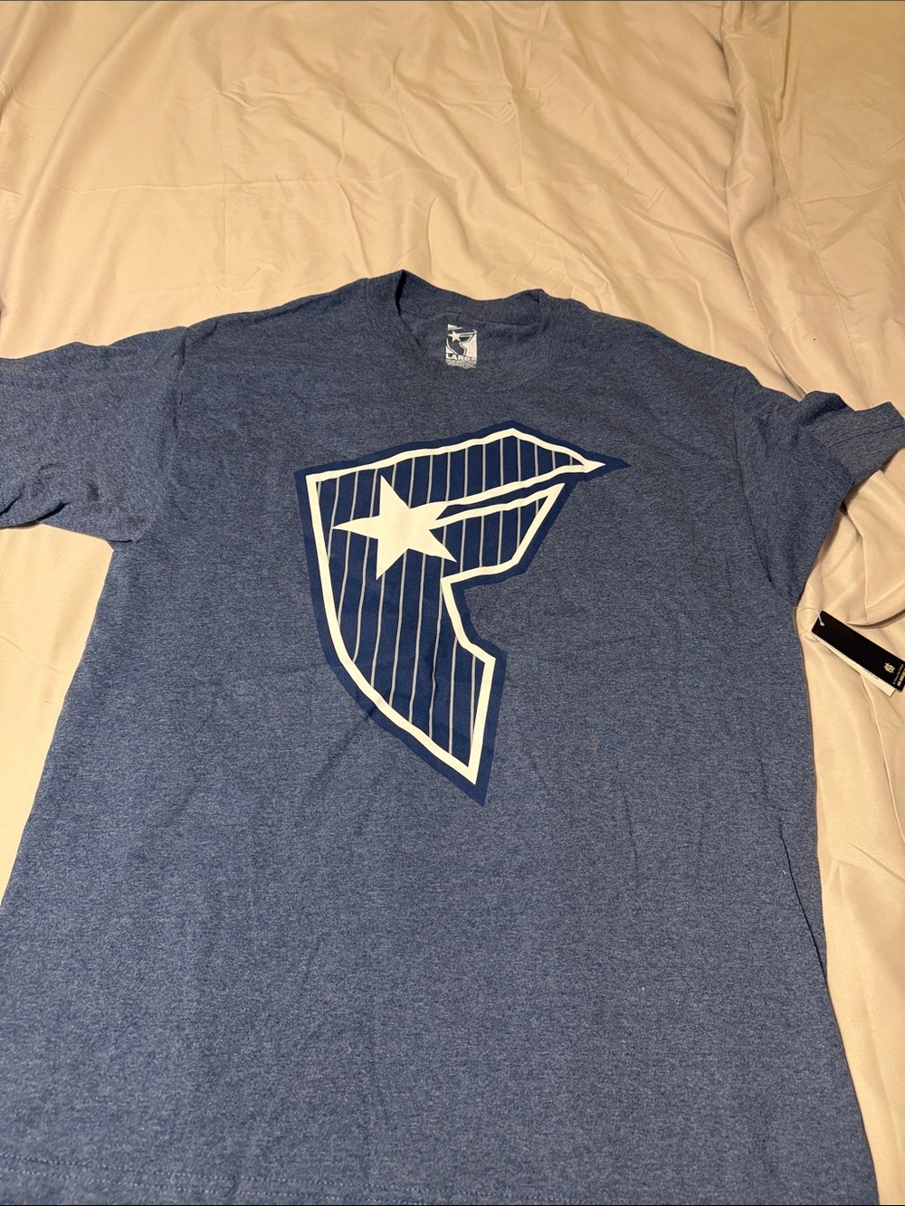 Famous Stars & Straps Heather Blue Star Shield Tee